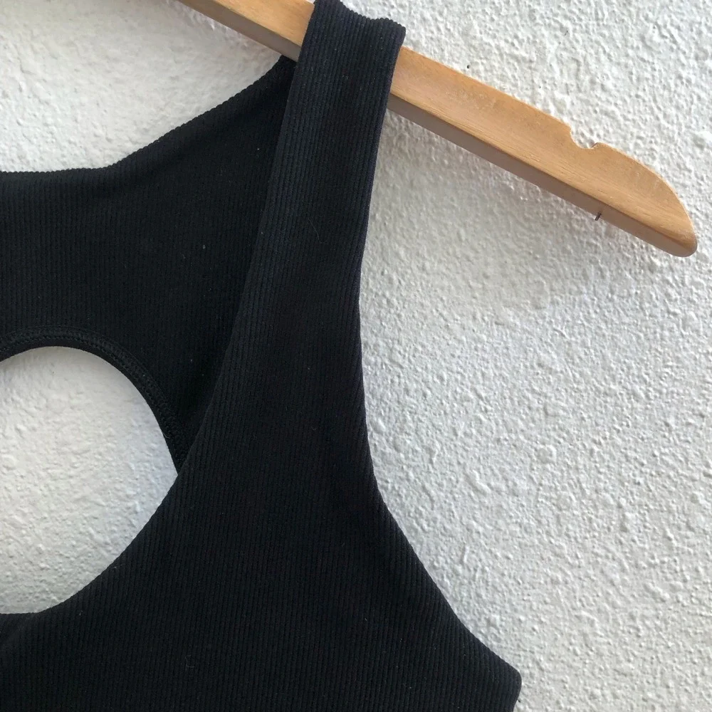FREE PEOPLE Movement Unwind Bodysuit No Size Tag Check Measurements